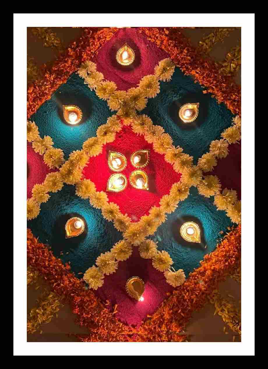 flower rangoli🪔